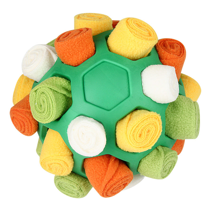 Hund Spielzeug, Schnüffelmatte, Lernspielzeug mit Futterspielzeug und Schnüffelpads, interaktives Multifunktionaler Gummiball (1 Stück)