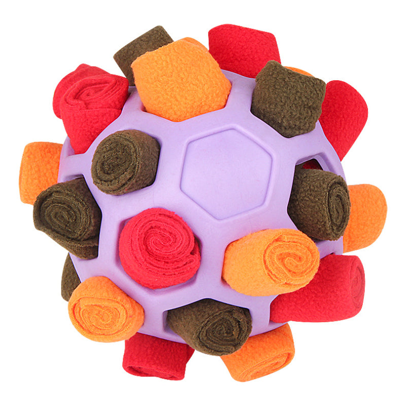 Hund Spielzeug, Schnüffelmatte, Lernspielzeug mit Futterspielzeug und Schnüffelpads, interaktives Multifunktionaler Gummiball (1 Stück)