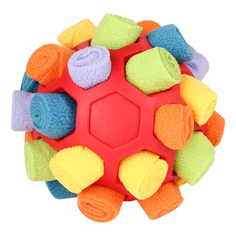 Hund Spielzeug, Schnüffelmatte, Lernspielzeug mit Futterspielzeug und Schnüffelpads, interaktives Multifunktionaler Gummiball (1 Stück)