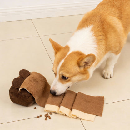 Hunde Intelligenzspielzeug, Schnüffelbox aus Filz & Polarfleece, interaktive Beschäftigung mit Futterversteck, Zwei Farben