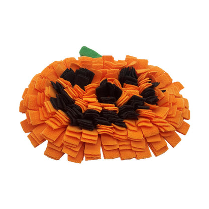 Hunde Intelligenzspielzeug, Kürbisform Schnüffelmatte Hund aus Polarfleece, Stressabbau und mentale Stimulation (1 Stück)