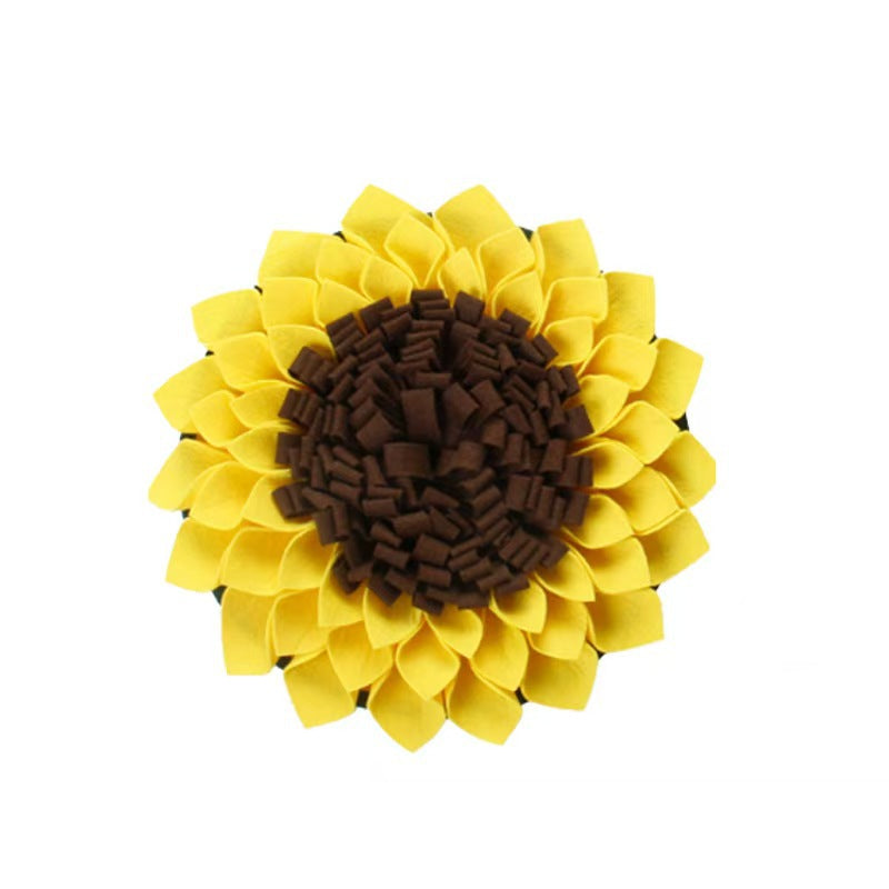 Hunde Intelligenzspielzeug, Schnüffelmatte, lustigem Sonnenblumen-Design, Futterversteckspiel & Fixseil