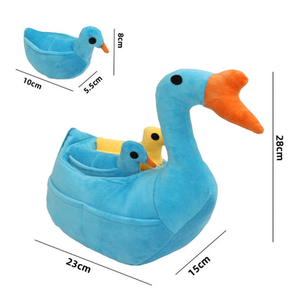 Hund Kuscheltiere, Grosse Gans mit zwei kleinen Gänse, BB-Sound, Intelligenzspielzeug Hund, Futterspielzeug, Zwei Farben