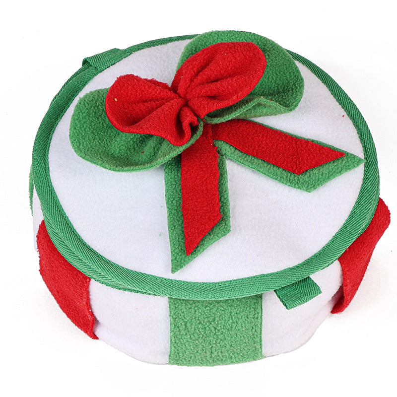 Hunde Intelligenzspielzeug, Weihnachtsfarben-Schnüffelbox, Interaktives Slow Food Spielzeug für Hunde, Anti-Rutsch (1 Stück)