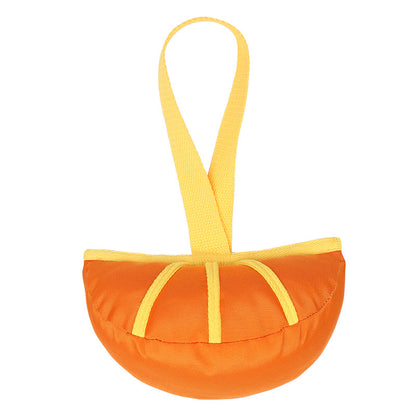 Spielzeug für den Hund, Mandarine Segmentform aus Oxford-Stoff, Kauspielzeug mit Handschlaufe, Zerrspielzeug Hund, Zwei Farben