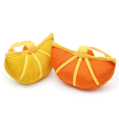 Spielzeug für den Hund, Mandarine Segmentform aus Oxford-Stoff, Kauspielzeug mit Handschlaufe, Zerrspielzeug Hund, Zwei Farben