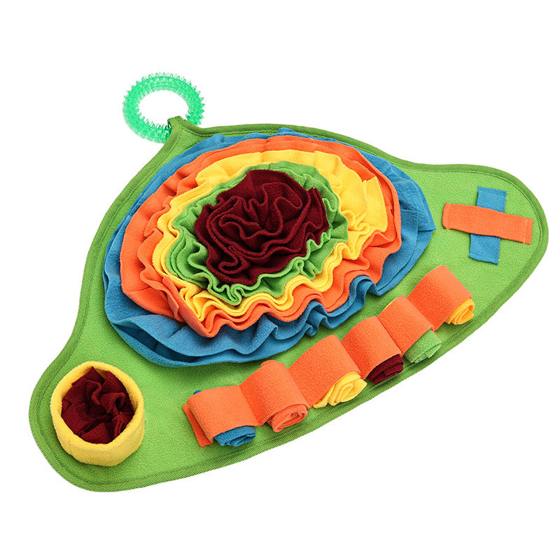 Hunde Intelligenzspielzeug, Schnüffelpad in Quallenform mit Silikon-Beißstäbchen, Rutschfest, Slow Food-Spielzeug, Zwei Farben