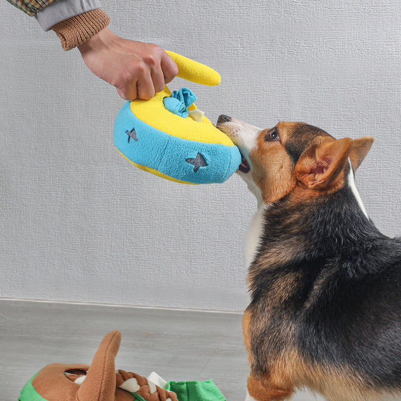 Hunde Intelligenzspielzeug, Eiskurve-Schnüffelspielzeug für Hunde, Bissfest, Futterspielzeug, BB-Sound, Zwei Farben