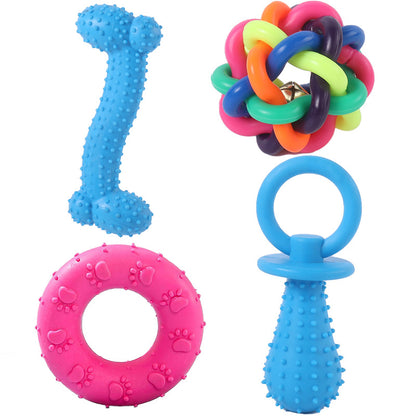 Spielzeug Welpen, Kaubares interaktives Zahnpflegespielzeug in verschiedenen Designs, aber zufälligen Farben (1 Stück)