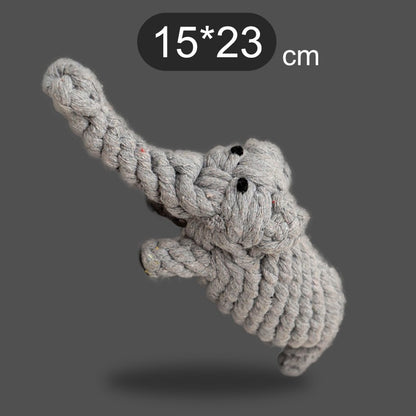 Welpenspielzeug, Handgefertigtes Baumwollseilspielzeug für Puppies, 1 Stück, Tierform, Geeignet für kleine und mittelgroße Hunde