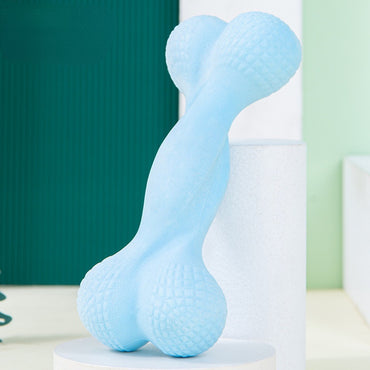 Kauknochen Hund, Knochen aus Gummi, Kauspielzeug für Hunde, Hundespielzeug Beschäftigung in Vier Farben (1 Stück)