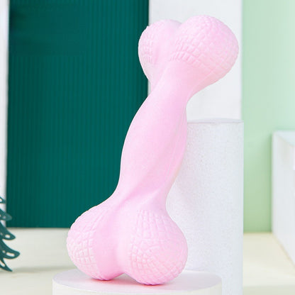 Kauknochen Hund, Knochen aus Gummi, Kauspielzeug für Hunde, Hundespielzeug Beschäftigung in Vier Farben (1 Stück)