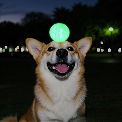 Hundespielzeug, TPR Hundeball Leuchtend für Wurfspiel, Intelligenzspielzeug Hund in Drei Größen