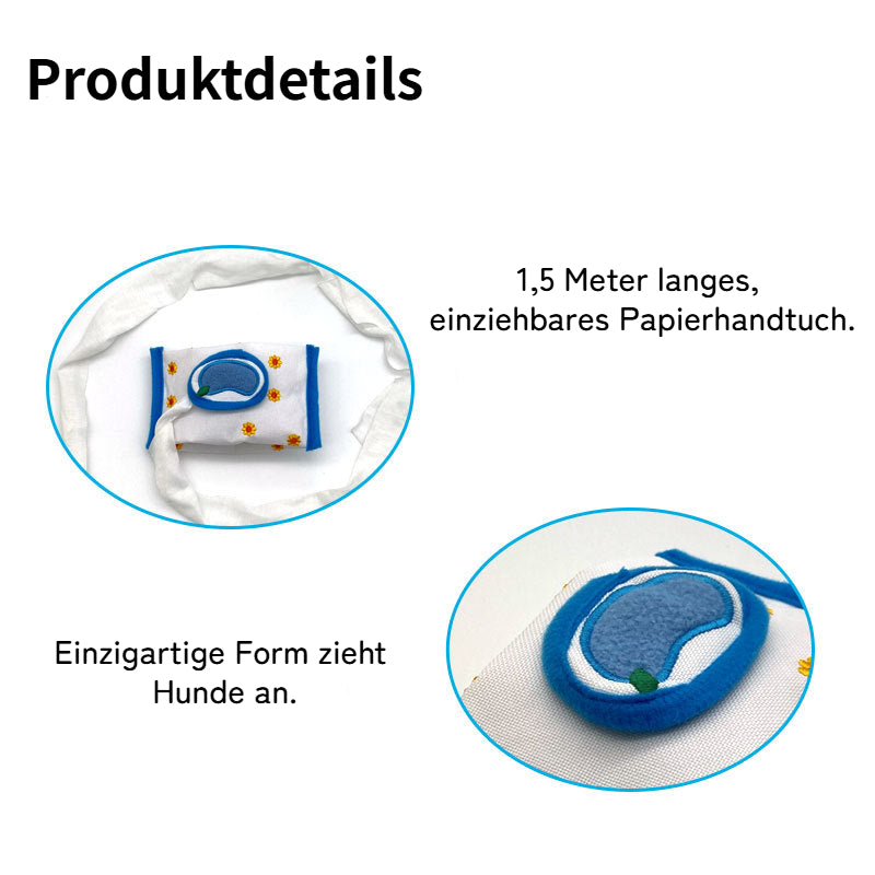 Hunde Intelligenzspielzeug, Interaktives herausziehbarem Papiertuch Schnüffelbox, Beschäftigungsspielzeug für alle Hunde