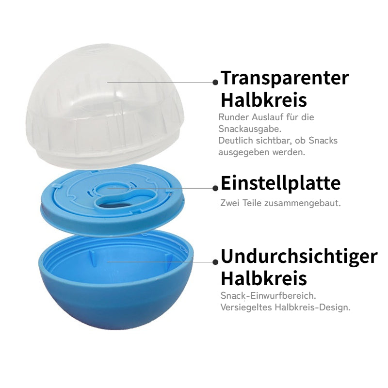 Hunde Intelligenzspielzeug, 8,5 cm Futterball Hund, Interaktives Einstellbarer Spielschwierigkeitsgrad Spielzeug, Drei Farben