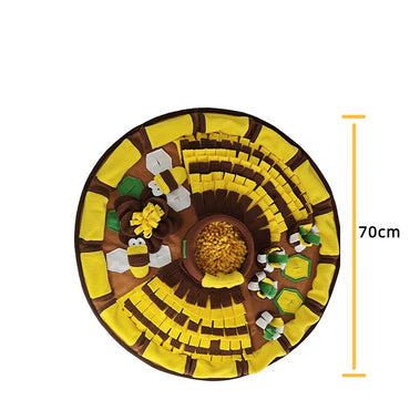 Hunde Intelligenzspielzeug, Bienenthema Schnüffelmatte mit Quietsch zum Spiel- und Futtertraining, Großem Spielspaß