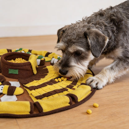 Hunde Intelligenzspielzeug, Bienenthema Schnüffelmatte mit Quietsch zum Spiel- und Futtertraining, Großem Spielspaß