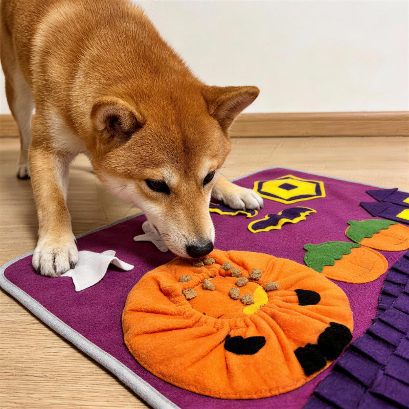 Hunde Intelligenzspielzeug, Schnüffelmatte für Hunde mit Halloween-Thema, Futterspielzeug zur Förderung der Schnüffelfähigkeit