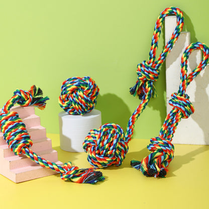 Hundespielzeug Unkaputtbar, Bunte Baumwollseilknoten für kleine und mittelgroße Hunde, Langlebig Geschenk für Hunde, 4er-Set