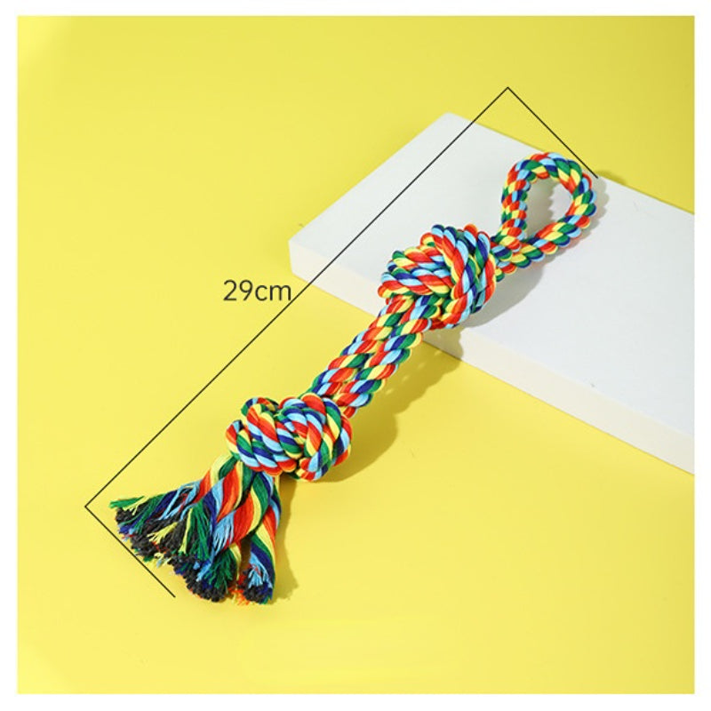 Hundespielzeug Unkaputtbar, Bunte Baumwollseilknoten für kleine und mittelgroße Hunde, Langlebig Geschenk für Hunde, 4er-Set