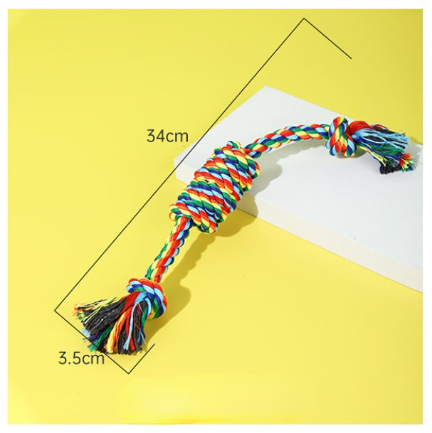 Hundespielzeug Unkaputtbar, Bunte Baumwollseilknoten für kleine und mittelgroße Hunde, Langlebig Geschenk für Hunde, 4er-Set