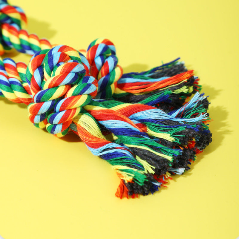 Hundespielzeug Unkaputtbar, Bunte Baumwollseilknoten für kleine und mittelgroße Hunde, Langlebig Geschenk für Hunde, 4er-Set