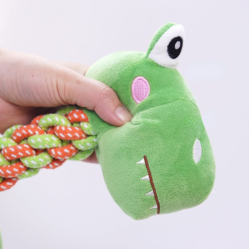 Kuscheltier für den Hund, Hundespielzeug quietsch für mittelgroße und große Hunde, Giraffe, Pony & Dinosaurier Design