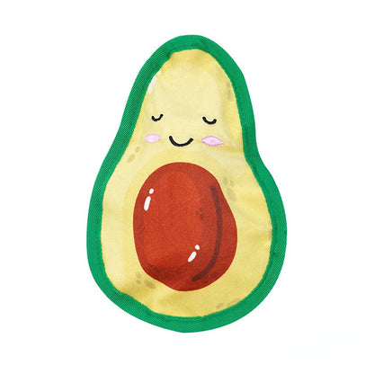 Kuscheltier für den Hund, Obstspielzeuge für kleine und mittelgroße Hunde, Mit integriertem Quietscher, drei Varianten