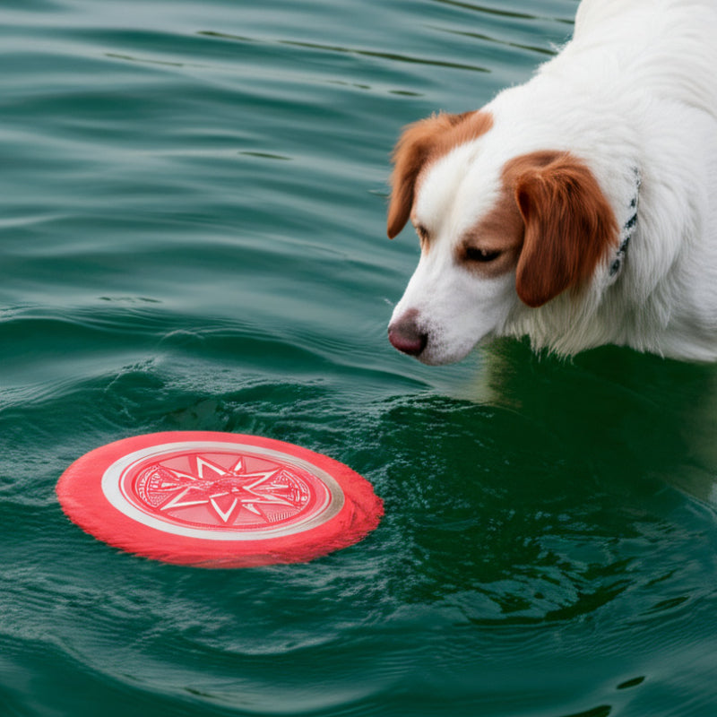Hundespielzeug, Hundefrisbee, EVA Nachtleuchtendes Interaktives & Wasserspielzeug für Alle Hunderassen, Zufällige Farbe