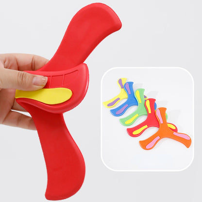 Hund Spielzeug, Hundefrisbee, EVA Dreiblatt-Bumerang, Weiches & Sicheres für Draußen interaktive Spiele, Farben zufällig