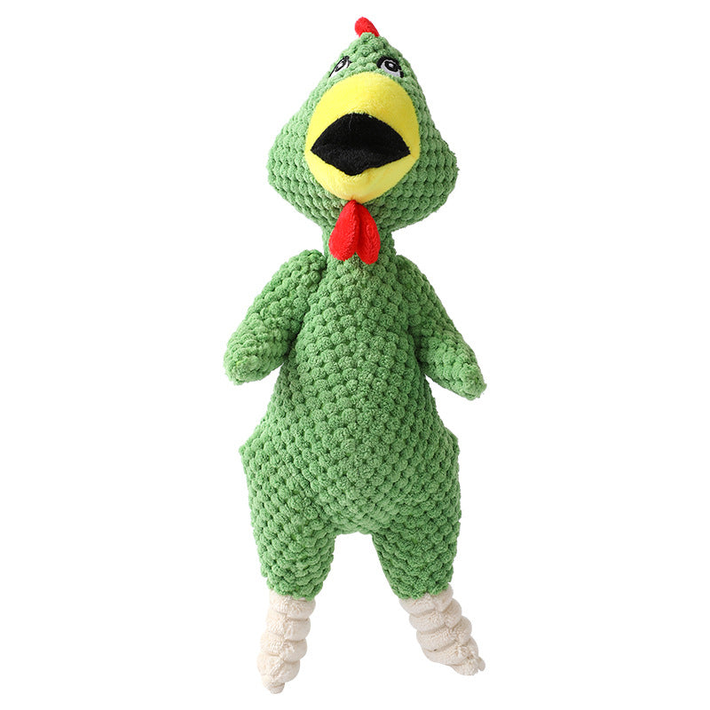 Kuscheltier für Hunde, Buntes Ananas-Plüsch-Schreihuhn mit Quietscher, lustiges Hundespielzeug in Grün, Pink und Gelb