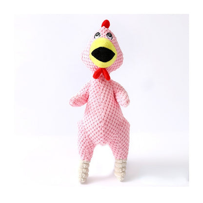 Kuscheltier für Hunde, Buntes Ananas-Plüsch-Schreihuhn mit Quietscher, lustiges Hundespielzeug in Grün, Pink und Gelb