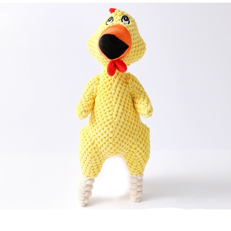 Kuscheltier für Hunde, Buntes Ananas-Plüsch-Schreihuhn mit Quietscher, lustiges Hundespielzeug in Grün, Pink und Gelb