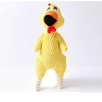 Kuscheltier für Hunde, Buntes Ananas-Plüsch-Schreihuhn mit Quietscher, lustiges Hundespielzeug in Grün, Pink und Gelb