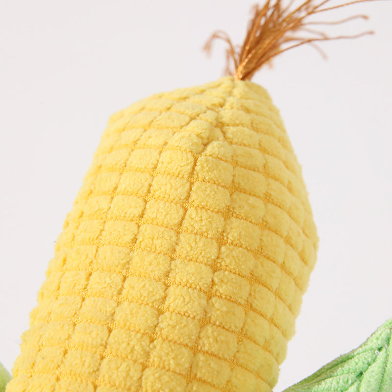 Kuscheltier für den Hund, weiches Mais Spielzeug mit Geräusch, 21x7x7cm, ideal für das Kauen und Spielen