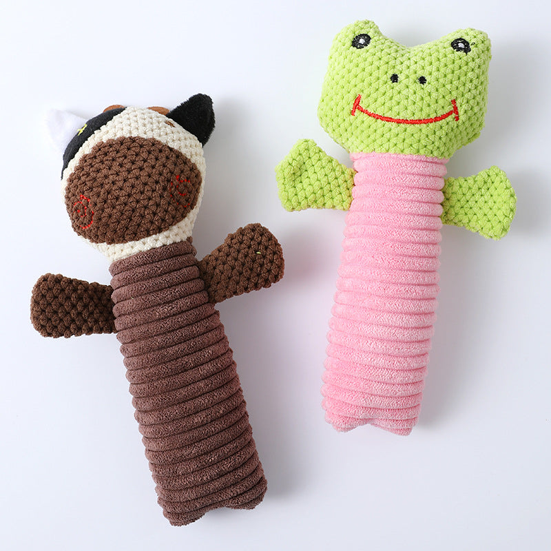 Kuscheltier für den Hund, Maissamt Marionette Form mit Geräuschfunktion, Drei Optionen verfügbar, Strapazierfähig