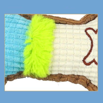 Kauknochen Hund, Maissamt Hund kuscheltiere mit Geräuschfunktion, für spielende Hunde, Zufällige Farben,17x11x4 cm