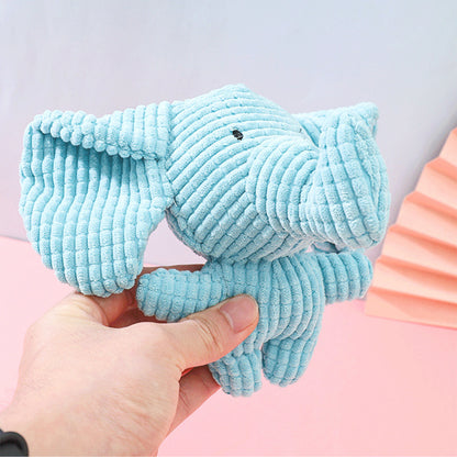 Kuscheltier für den Hund, Weiches Plüschspielzeug in Form eines blauen Elefanten, ideal für alle Hundegrößen (1 Stück)