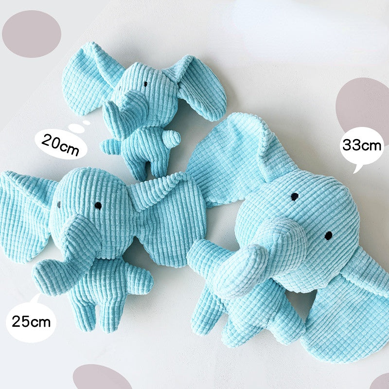 Kuscheltier für den Hund, Weiches Plüschspielzeug in Form eines blauen Elefanten, ideal für alle Hundegrößen (1 Stück)