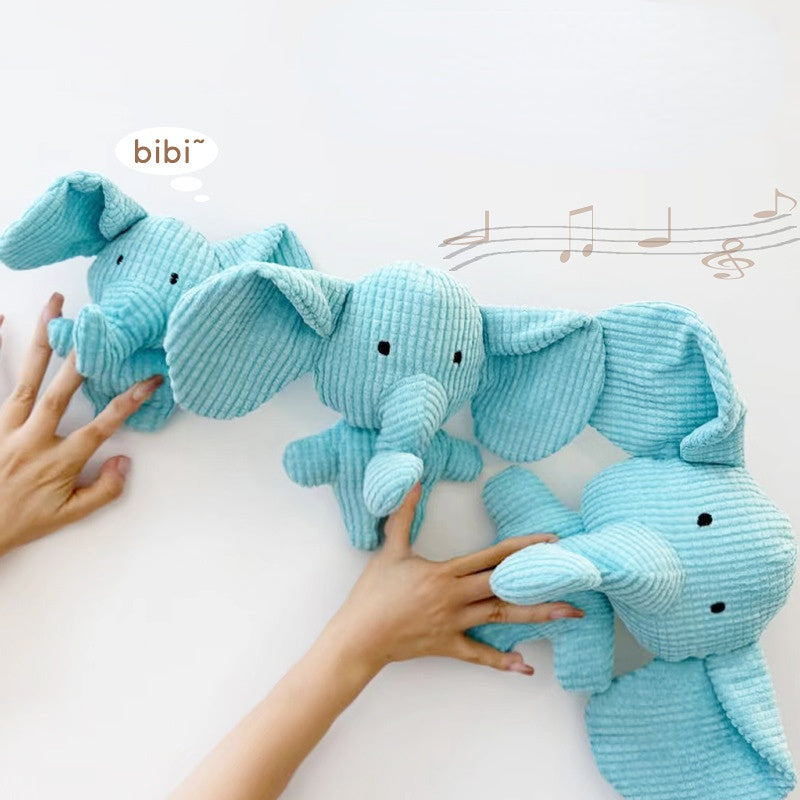 Kuscheltier für den Hund, Weiches Plüschspielzeug in Form eines blauen Elefanten, ideal für alle Hundegrößen (1 Stück)