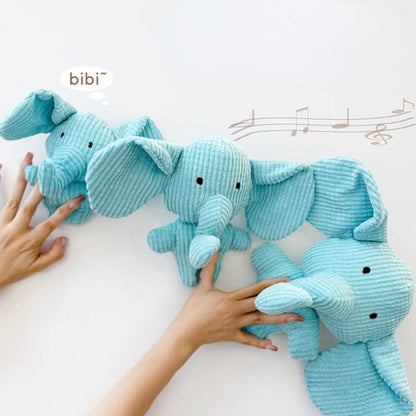 Kuscheltier für den Hund, Weiches Plüschspielzeug in Form eines blauen Elefanten, ideal für alle Hundegrößen (1 Stück)