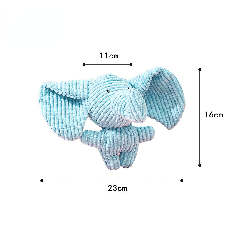 Kuscheltier für den Hund, Weiches Plüschspielzeug in Form eines blauen Elefanten, ideal für alle Hundegrößen (1 Stück)