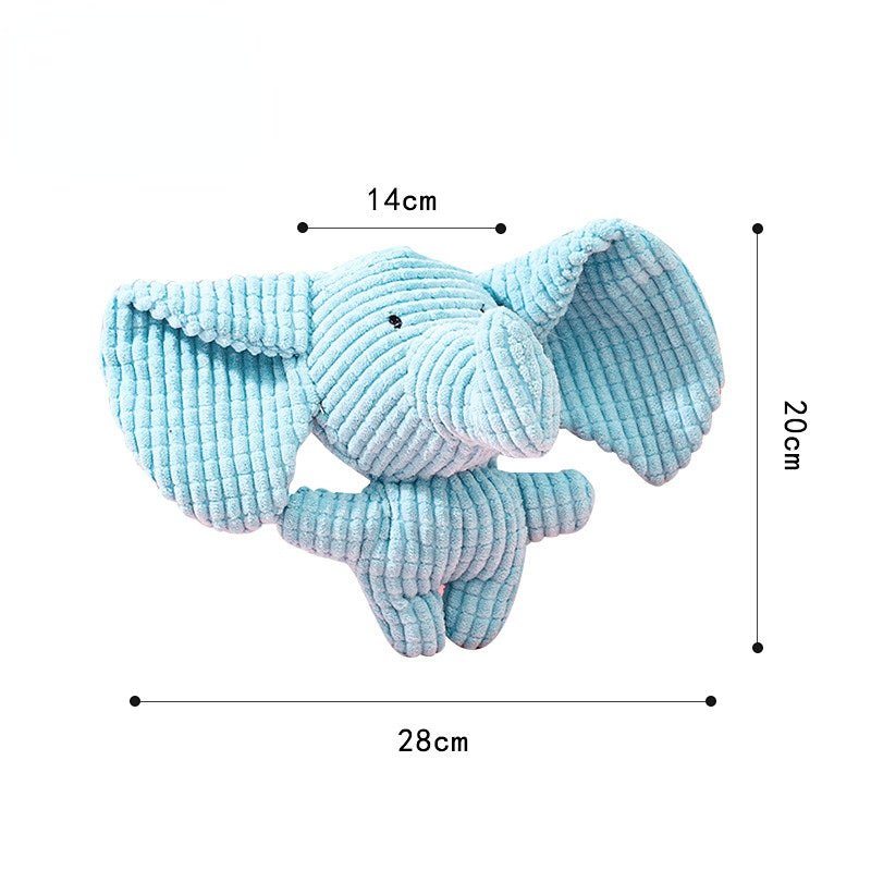 Kuscheltier für den Hund, Weiches Plüschspielzeug in Form eines blauen Elefanten, ideal für alle Hundegrößen (1 Stück)