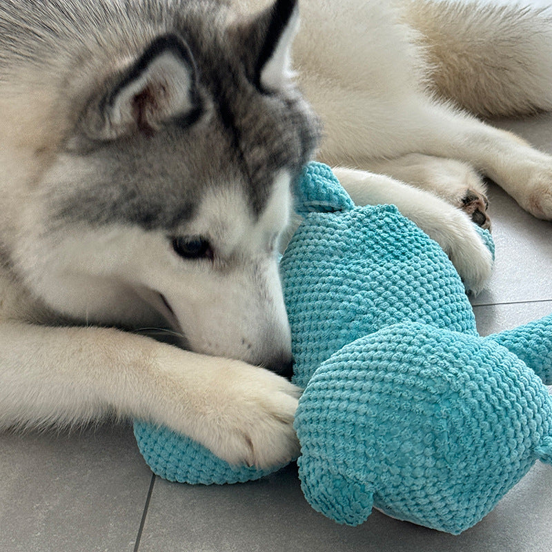 Hund Kuscheltiere mit Geräuschfunktion, Kauspielzeug in verschiedenen Tierdesigns, Hautfreundliches und Bissfestes Plüschmaterial