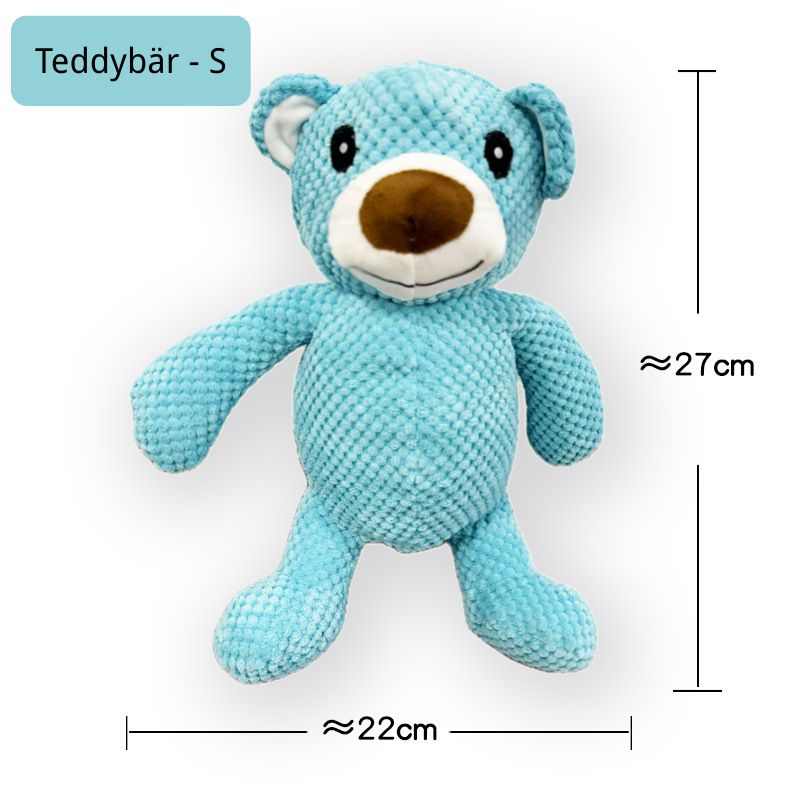 Hund Kuscheltiere mit Geräuschfunktion, Kauspielzeug in verschiedenen Tierdesigns, Hautfreundliches und Bissfestes Plüschmaterial