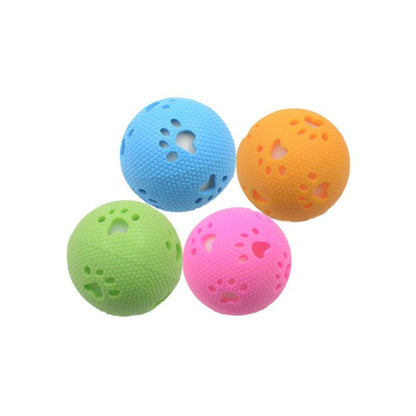 Spielzeug für den Hund, Leuchtender Hundeball mit elastischem Design, 4 Farben, 7,6 cm Durchmesser, für interaktives Spielen und Spaß (1 Stück)