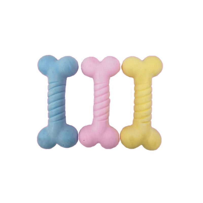 Kauknochen Hund, Widerstandsfähiges Kauspielzeug für gesunde Zähne, erhältlich in drei Farben, 13,5 cm lang (1 Stück)