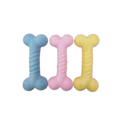 Kauknochen Hund, Widerstandsfähiges Kauspielzeug für gesunde Zähne, erhältlich in drei Farben, 13,5 cm lang (1 Stück)