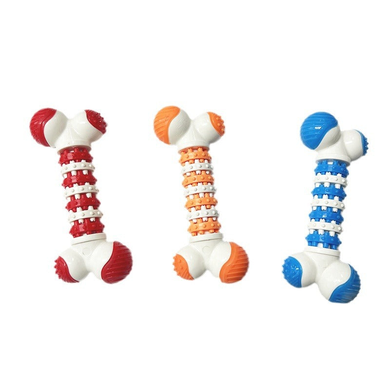 Kauknochen Hund, TPR ZahnradKauknochen, Kauartikel für Zahngesundheit, Durable für Kleine und Große Hunde, Drei Farben