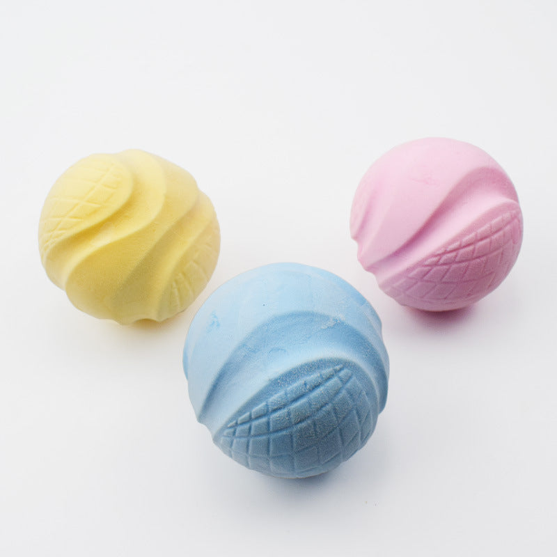 Hund Spielzeug, TPR Hundeball mit Milchgeruch, Umweltfreundlich und Bissfest, Interaktives Hundespielzeug, 7,6cm & 3 Farben